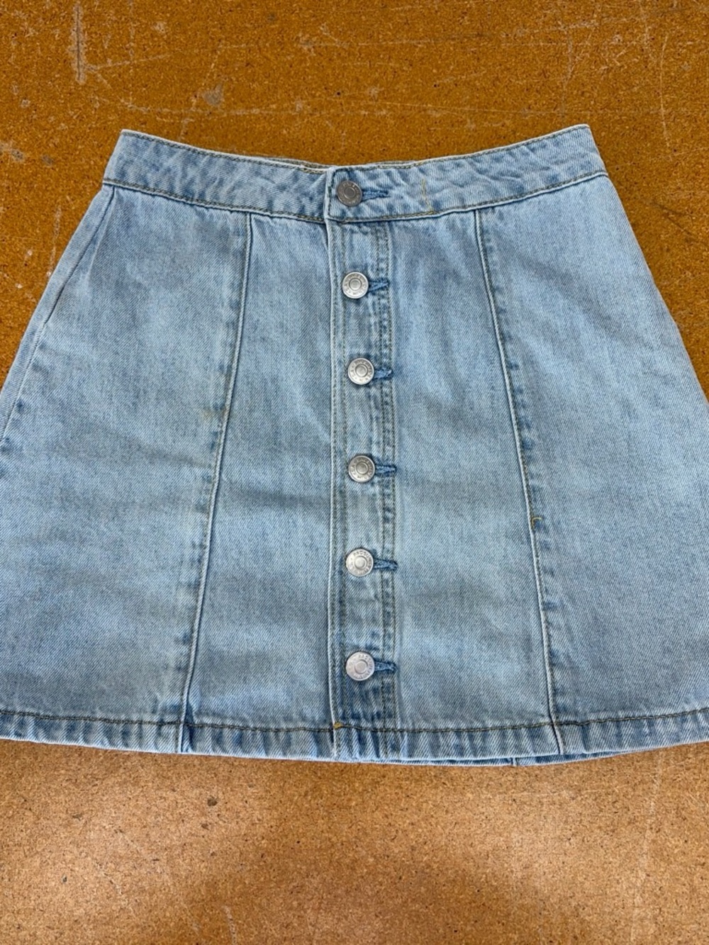 PacSun Blue Denim Mini Skirt with Front Vent